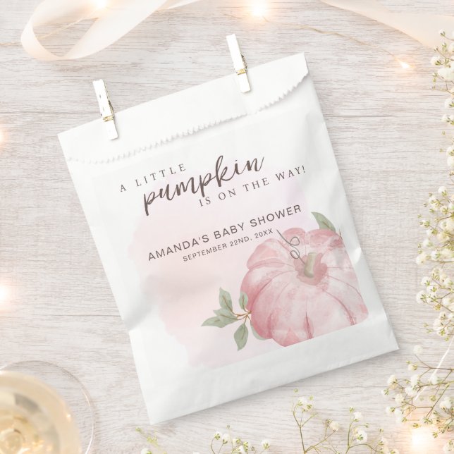 Sacolinha Chá de fraldas de outono de outono de Abóbora Rosa (Cortado)