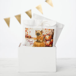 Sacolinha Chá de fraldas de outono para amantes de gatos