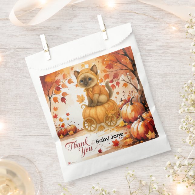 Sacolinha Chá de fraldas de outono para amantes de gatos (Cortado)