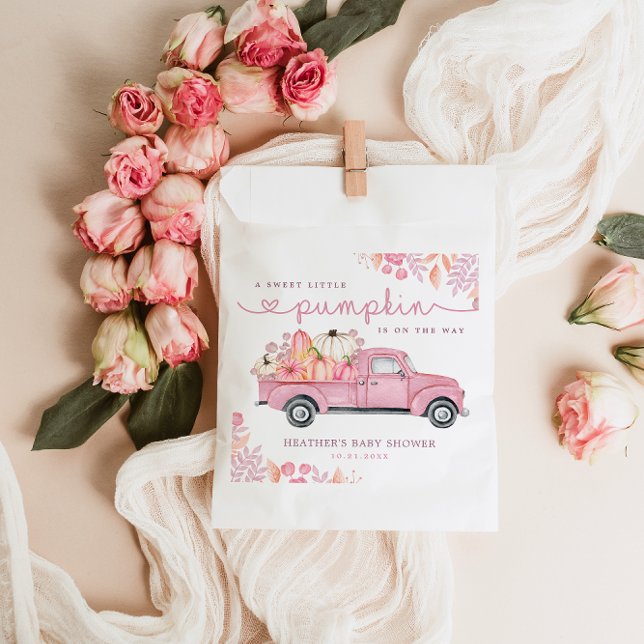 Sacolinha Chá de fraldas de outono rosa-rosa-abóboro doce (Criador carregado)