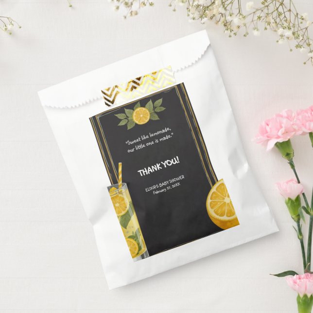 Sacolinha Chá de fraldas De Pão De Chalkboard Com Limonada D (Selado)