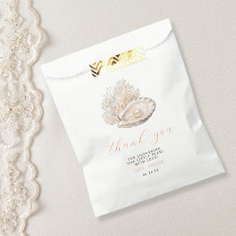 Sacolinha Chá de fraldas De Pérolas Costeiras Obrigado A Fav