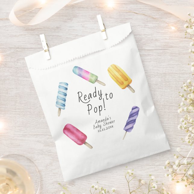 Sacolinha Chá de fraldas de picolé de aquarela (Cortado)