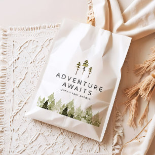 Sacolinha Chá de fraldas de pinheiro de aquarela russa JENNA