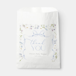 Sacolinha Chá de fraldas de quadro de Arco Azul Wildflower O