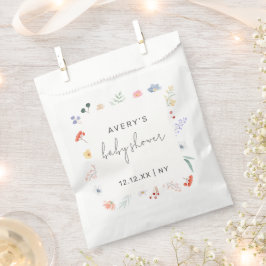 Sacolinha Chá de fraldas de quadro de Boho Wildflower mínimo