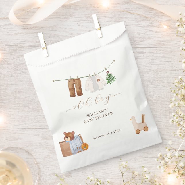 Sacolinha Chá de fraldas de roupa mínima do Boho Boy (Cortado)