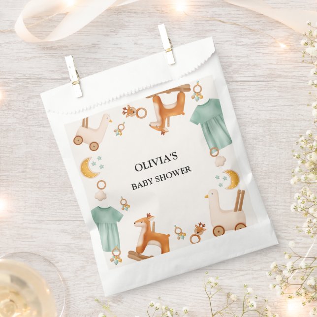 Sacolinha Chá de fraldas de roupas da Boho Baby Girl (Cortado)