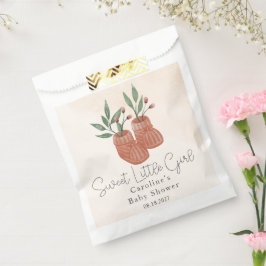 Sacolinha Chá de fraldas de roupas de boho de menina doce