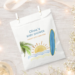 Sacolinha Chá de fraldas de surfe tropical sunshine