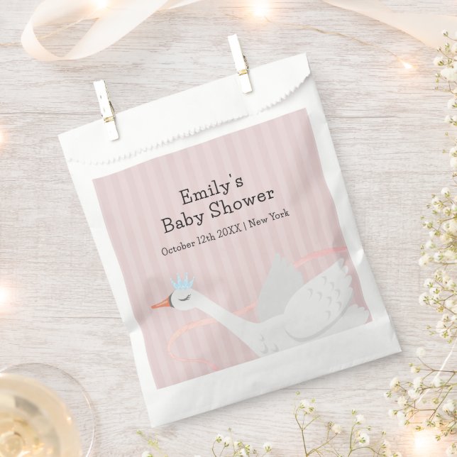 Sacolinha Chá de fraldas de Swan, Princesa Cinzenta Moderna  (Cortado)