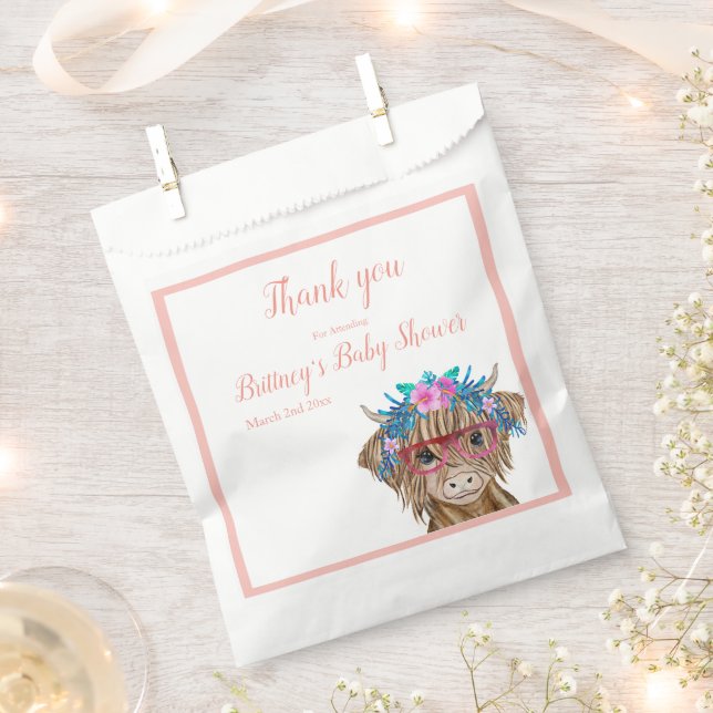 Sacolinha Chá de fraldas De Vaca, Vaca Em Highland, Rapariga (Cortado)