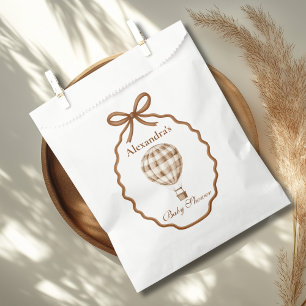 Sacolinha Chá de fraldas de Woodland Gingham Neutral