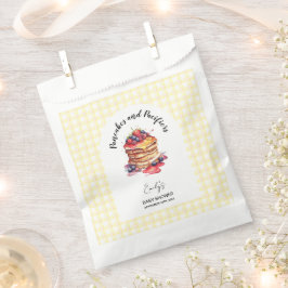 Sacolinha Chá de fraldas de Xadrez Gingham de Panquecas e Pa