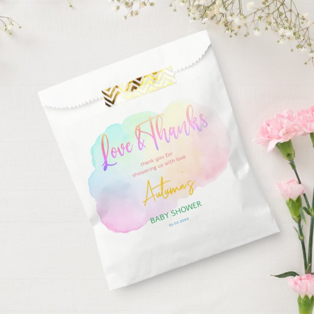 Sacolinha Chá de fraldas do arco-íris do Pastel (Selado)