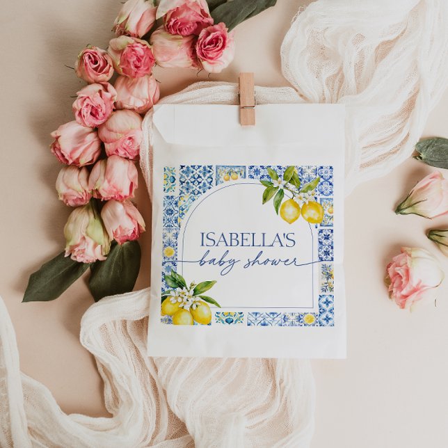 Sacolinha Chá de fraldas do Mediterrâneo Limão da Costa do A (Criador carregado)