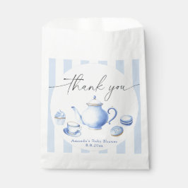 Sacolinha Chá de fraldas do Tea Party Blue Obrigado