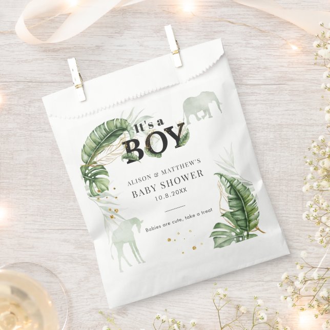 Sacolinha Chá de fraldas do Tema da Natureza dos Animais Saf (Cortado)