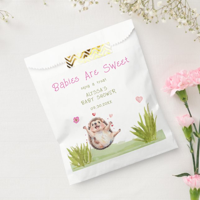 Sacolinha Chá de fraldas doce do festival de Hedgehog (Selado)