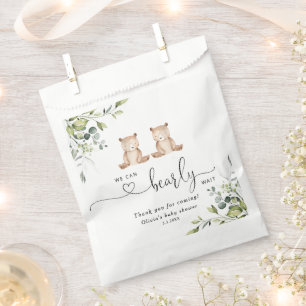 Sacolinha Chá de fraldas dos ursos gêmeos Eucalyptus