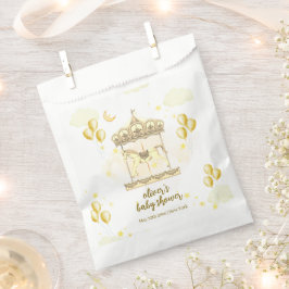 Sacolinha Chá de fraldas Dourado Elegante do Balão Mágico Ca