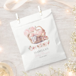 Sacolinha Chá de fraldas Elegante Floral de Bebê