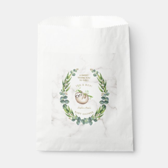 Sacolinha Chá de fraldas Eucalyptus Wreath (Frente)