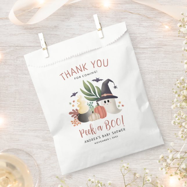 Sacolinha Chá de fraldas Fantasma do Boo Halloween (Cortado)