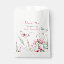 Chá de fraldas Floral da Borboleta Rosa primavera