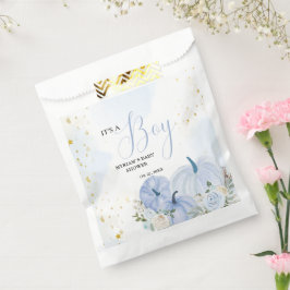 Sacolinha Chá de fraldas Floral de Abóbora Azul