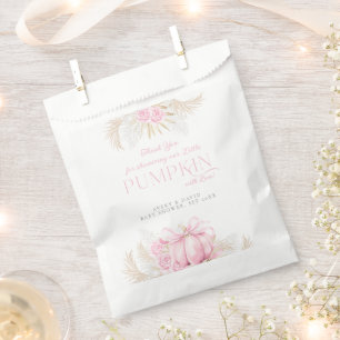 Sacolinha Chá de fraldas Floral de Arco Rosa Pumpkin Girl