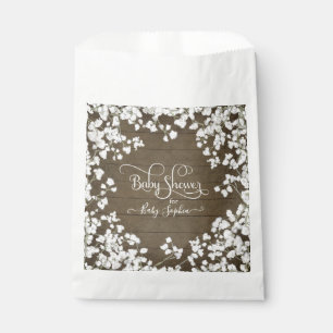 Sacolinha Chá de fraldas Floral de Boho Branco de Barrão R