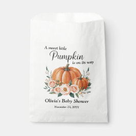 Sacolinha Chá de fraldas Floral Elegante Pumpkin