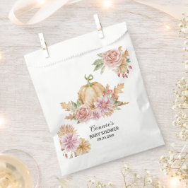 Sacolinha Chá de fraldas Floral Pequeno de Abóbora