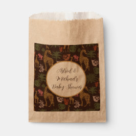 Sacolinha Chá de fraldas Floral Russo Giraffe Brown