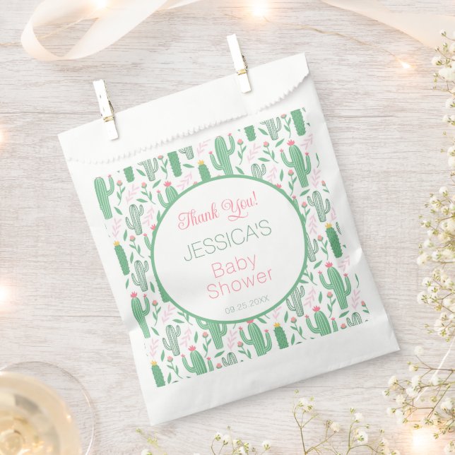 Sacolinha Chá de fraldas Floral Suculente para Sucultura do  (Cortado)