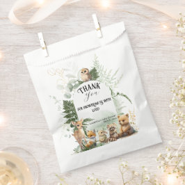 Sacolinha Chá de fraldas florestal verde