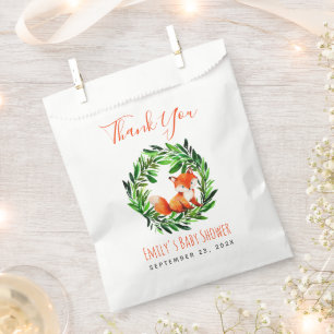 Sacolinha Chá de fraldas Fox Woodland Greenerescência Obriga