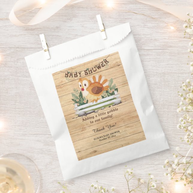 Sacolinha Chá de fraldas Gobble Pequeno e Bonito (Cortado)