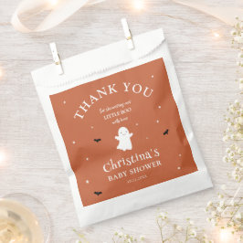 Sacolinha Chá de fraldas Laranja Pequeno Boo Ghost Obrigado