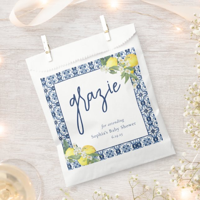 Sacolinha Chá de fraldas Lemon Positano (Cortado)