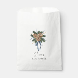 Sacolinha Chá de fraldas Minimalista da Festa de Natal