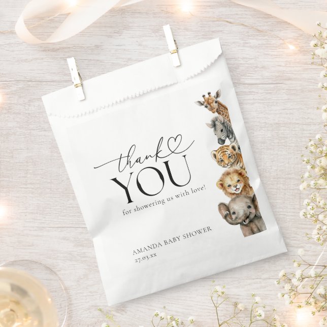 Sacolinha Chá de fraldas Moderno Safari (Cortado)