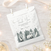 Chá de fraldas neural Woodland obrigado você favor