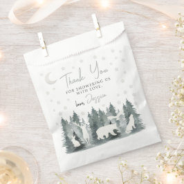 Sacolinha Chá de fraldas neural Woodland obrigado você favor