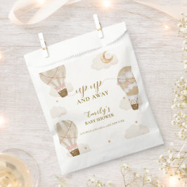 Sacolinha Chá de fraldas neutro de balão de ar quente Boho