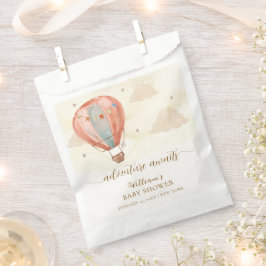 Sacolinha Chá de fraldas neutro de balão de ar quente Boho V