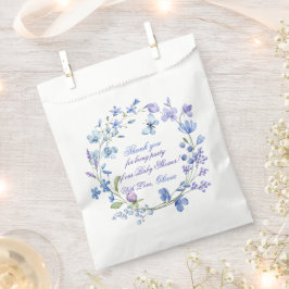 Sacolinha Chá de fraldas Neutro de Flor Selvagem Azul