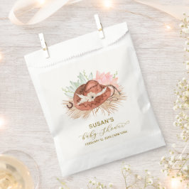 Sacolinha Chá de fraldas Neutro Moderno de Boho Cactus Cowbo