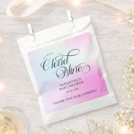 Sacolinha Chá de fraldas Nine da Nuvem Rosa Moderno Pastel